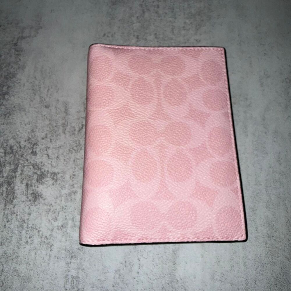 Coach powder pink passport case